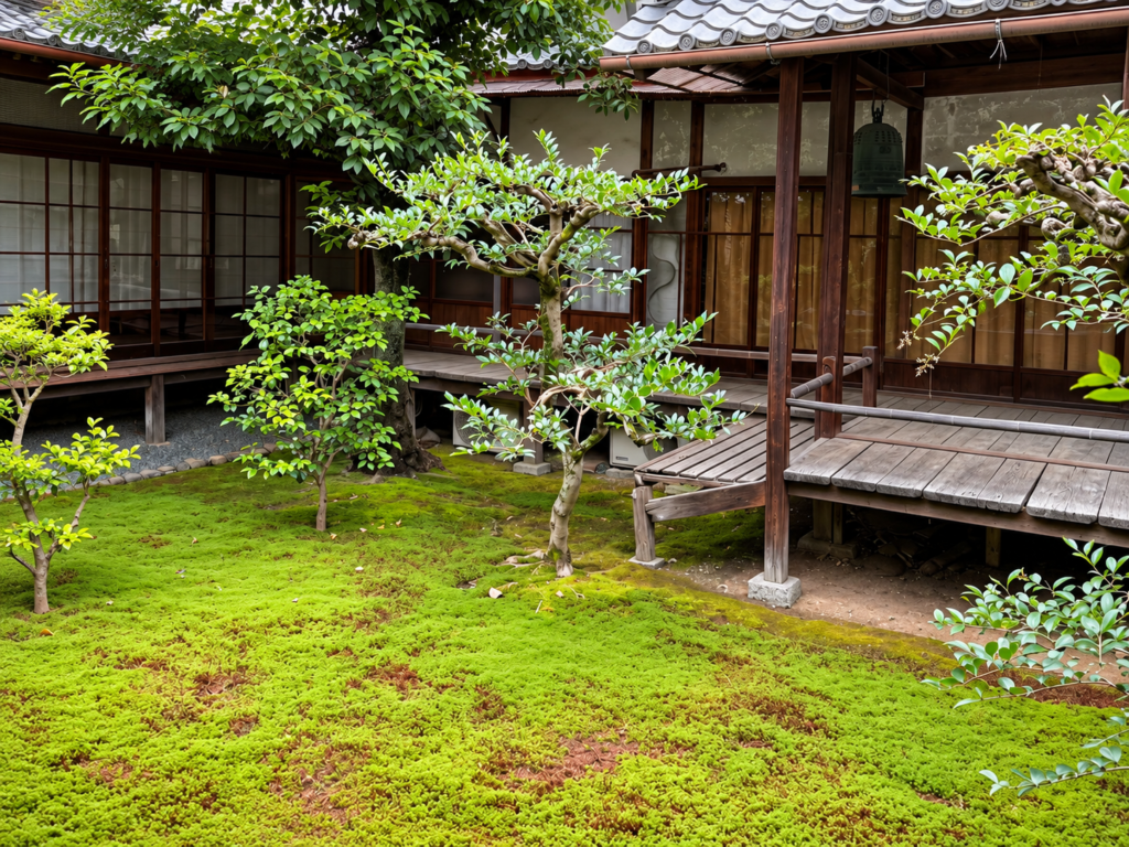 苔庭と縁側